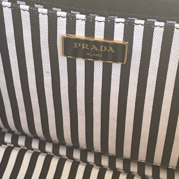 Prada Black Denim Tote w/ Detachable Strap - Picture 6 of 10